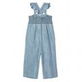 Girls Light Blue Soft Bow Jumpsuit 86684 by Mayoral from Hurleys