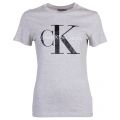 Womens Light Grey Shrunken True Icon S/s T Shirt 10237 by Calvin Klein from Hurleys