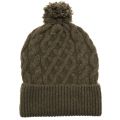 Lifestyle Mens Olive Cable Knit Beanie Hat