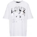 Womens Optical White Metallic Varsity S/s T Shirt 35184 by Love Moschino from Hurleys