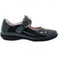 Girls Grey Patent Sophia Strap F-Fit Shoes (27-33)