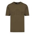 Mens Dark Green Embossed Logo Regular Fit S/s T Shirt 43142 by Love Moschino from Hurleys