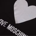 Womens Black Shiny Heart Oversized Sweat Top 47902 by Love Moschino from Hurleys