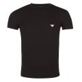 Mens Black Small Logo Slim Fit S/s T Shirt 20012 by Emporio Armani Bodywear from Hurleys
