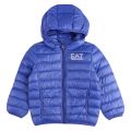 Boys Royal Blue Padded Hooded Jacket 48194 by EA7 from Hurleys