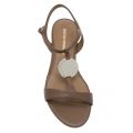 Womens Tan Metal Plate Sandals 19903 by Emporio Armani from Hurleys