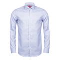 Mens Light Blue Kason Print Slim Fit L/s Shirt 28643 by HUGO from Hurleys