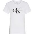 Womens Bright White Monogram Logo Regular Fit S/s T Shirt 77886 by Calvin Klein from Hurleys