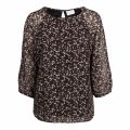 Womens Black Cloud Visioni Floral Blouse 77140 by Vila from Hurleys