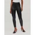 Womens Black Vibarb Coated High Waisted 7/8 Pants 106694 by Vila from Hurleys
