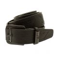 Mens Black Leather Branded Belt 69717 by Armani Jeans from Hurleys