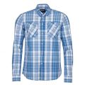 Mens Bleach Wash Kelvin Check L/s Shirt 35302 by Barbour International from Hurleys