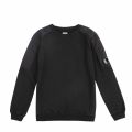 Boys Black Chrome Patch Crew Sweat Top 47625 by C.P. Company Undersixteen from Hurleys