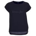 Womens Navy Logo S/s Tee Shirt 69832 by Armani Jeans from Hurleys