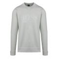 Casual Mens Pistachio Weave Logo Crew Sweat Top 37622 by BOSS from Hurleys