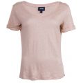 Womens Beige V Neck S/s Tee Shirt 69798 by Armani Jeans from Hurleys