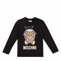 Boys Black Space Toy L/s T Shirt 47352 by Moschino from Hurleys