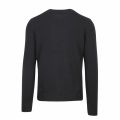 Mens Navy Lambswool Crew Neck Knitted Top