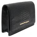 Womens Black Croc Effect Clutch 19944 by Emporio Armani from Hurleys