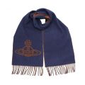 Womens Blue Two Side Single Orb Scarf 98214 by Vivienne Westwood from Hurleys
