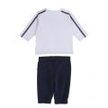 Baby Pale Blue Navy Logo L/s T Shirt & Pants Set 45478 by BOSS from Hurleys