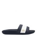 Mens Navy/White Croco Slide 120 89632 by Lacoste from Hurleys
