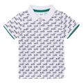 Toddler White Logo Printed S/s Polo Shirt 95991 by BOSS from Hurleys