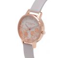 Womens Blush & Rose Gold Lace Detail Midi Dial Watch 26045 by Olivia Burton from Hurleys