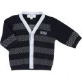 Baby Navy Striped Cardigan 16661 by BOSS from Hurleys