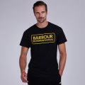 Mens Black/Yellow Essential Large Logo S/s T Shirt 75765 by Barbour International from Hurleys