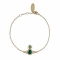 Womens Emerald/Gold Ouroboros Small Bracelet 54496 by Vivienne Westwood from Hurleys