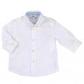 Baby White Branded L/s Shirt