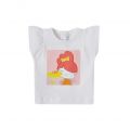 Infant White/Coral Flower Doll S/s T Shirt 103041 by Mayoral from Hurleys