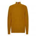 Mens Crest Gold Waffle 1/2 Zip Knitted Jumper 93925 by Tommy Hilfiger from Hurleys