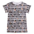 Girls Optic White Logo Toy Print S/s Dress 58415 by Moschino from Hurleys