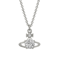 Womens Platinum/White Crystal Reina Pendant Necklace 126880 by Vivienne Westwood from Hurleys