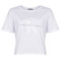 Womens Bright White Teco-22 Cropped S/s T Shirt 20648 by Calvin Klein from Hurleys