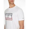 Mens White Linear Flag S/s T Shirt 109874 by Tommy Hilfiger from Hurleys