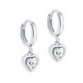 Ted Baker Earrings Womens Silver/Crystal Hanniy Crystal Heart Huggie