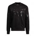 Mens Black Tonal All Over Logo Crew Sweat Top 77499 by Versace Jeans Couture from Hurleys