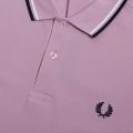 Mens Chalky Pink Twin Tipped S/s Polo Shirt 87931 by Fred Perry from Hurleys