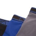Mens Black, Blue & Grey Monogram Logo 3 Pack Trunks 30847 by Emporio Armani Bodywear from Hurleys
