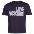 Mens Blue Big Logo Reg S/s T Shirt 21457 by Love Moschino from Hurleys