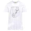 Mens White Foil Circle Logo Slim Fit S/s T Shirt 35884 by Versace Jeans from Hurleys