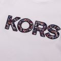 Womens White Kors Floral Logo S/s T Shirt 58665 by Michael Kors from Hurleys
