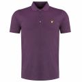 Mens Deep Plum Branded S/s Polo Shirt 33279 by Lyle & Scott from Hurleys