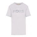 Michaek Kors Womens White Logo Mix S/s T Shirt 43186 by Michael Kors from Hurleys