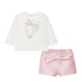 Infant Rose Bow Top + Polka Shorts Set 74919 by Mayoral from Hurleys