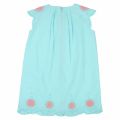 Girls Turquoise Cotton Eyelet Dress 36595 by Billieblush from Hurleys