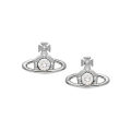 Womens Platinum/Crystal Nano Solitaire Earrings 126865 by Vivienne Westwood from Hurleys